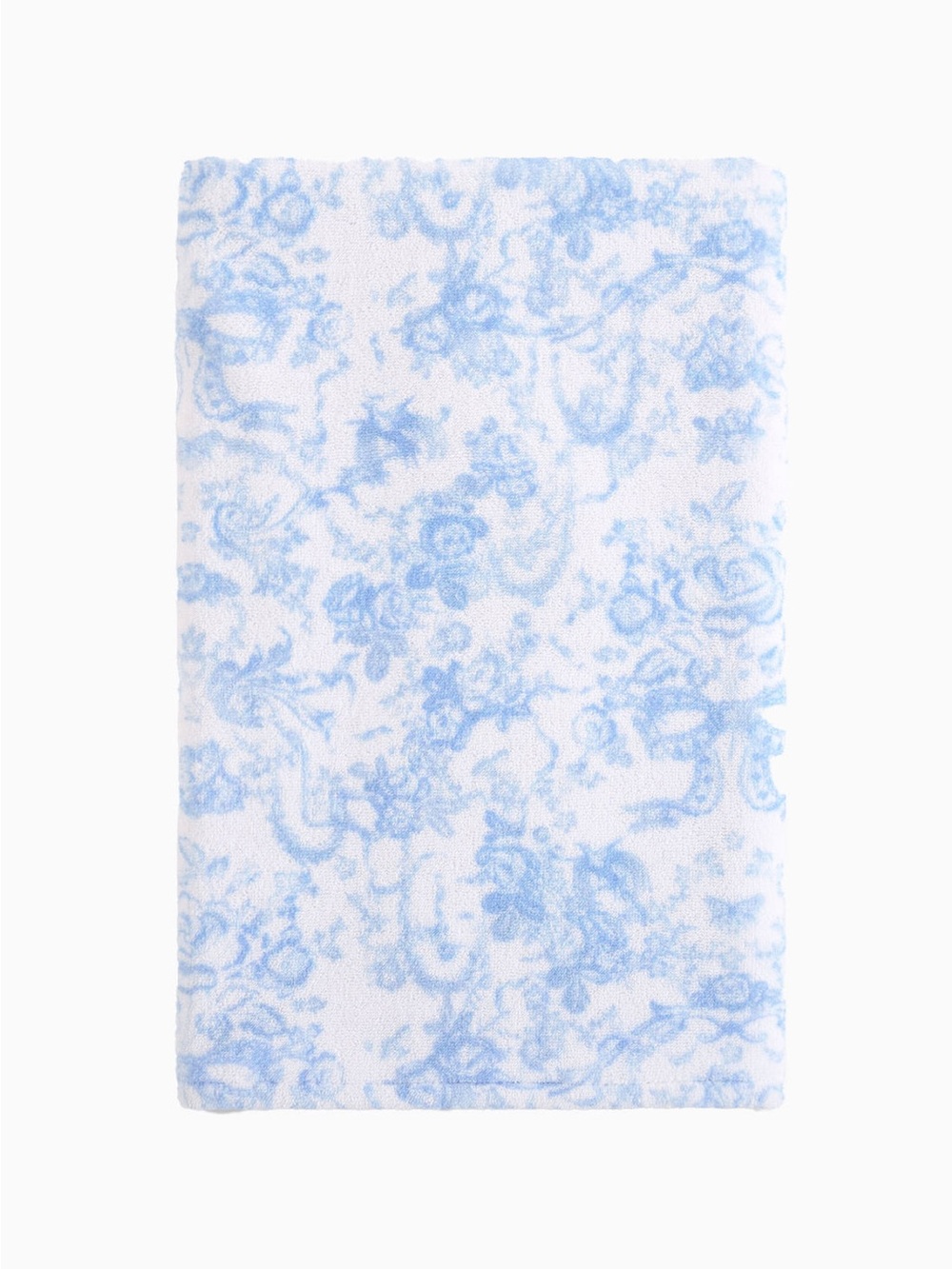 LoveShackFancy Cotton Bath Towel in Nantucket Blue Floral Bows NEW $80 MSRP - Picture 2 of 3